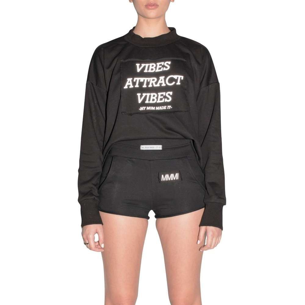 My mum made it reflective logo shorts